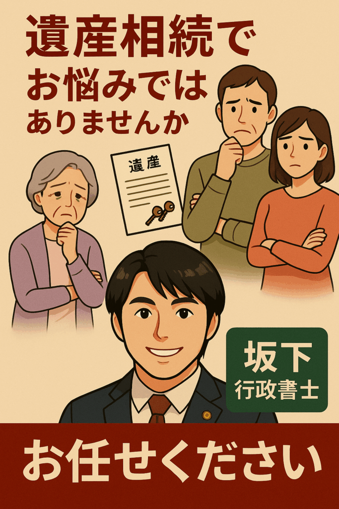 遺産相続のご相談は坂下行政書士
